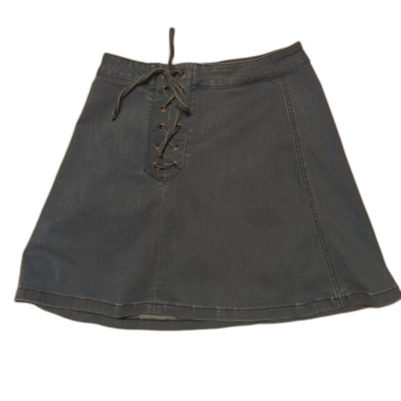 Guess Mini Skirt Womens Size 27 Denim Blue Jean Short Stretch - Picture 1 of 8